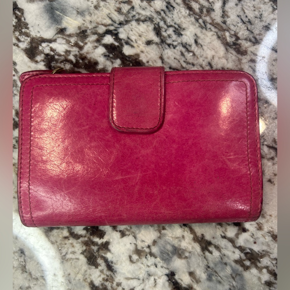 Prada Fuchsia Leather Wallet with Gold Logo - Picture 15 of 16